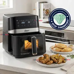 OSTER - Freidora de aire digital Oster® con recubrimiento DiamondForce, 4L de capacidad,CKSTAF40WDDF 1300W