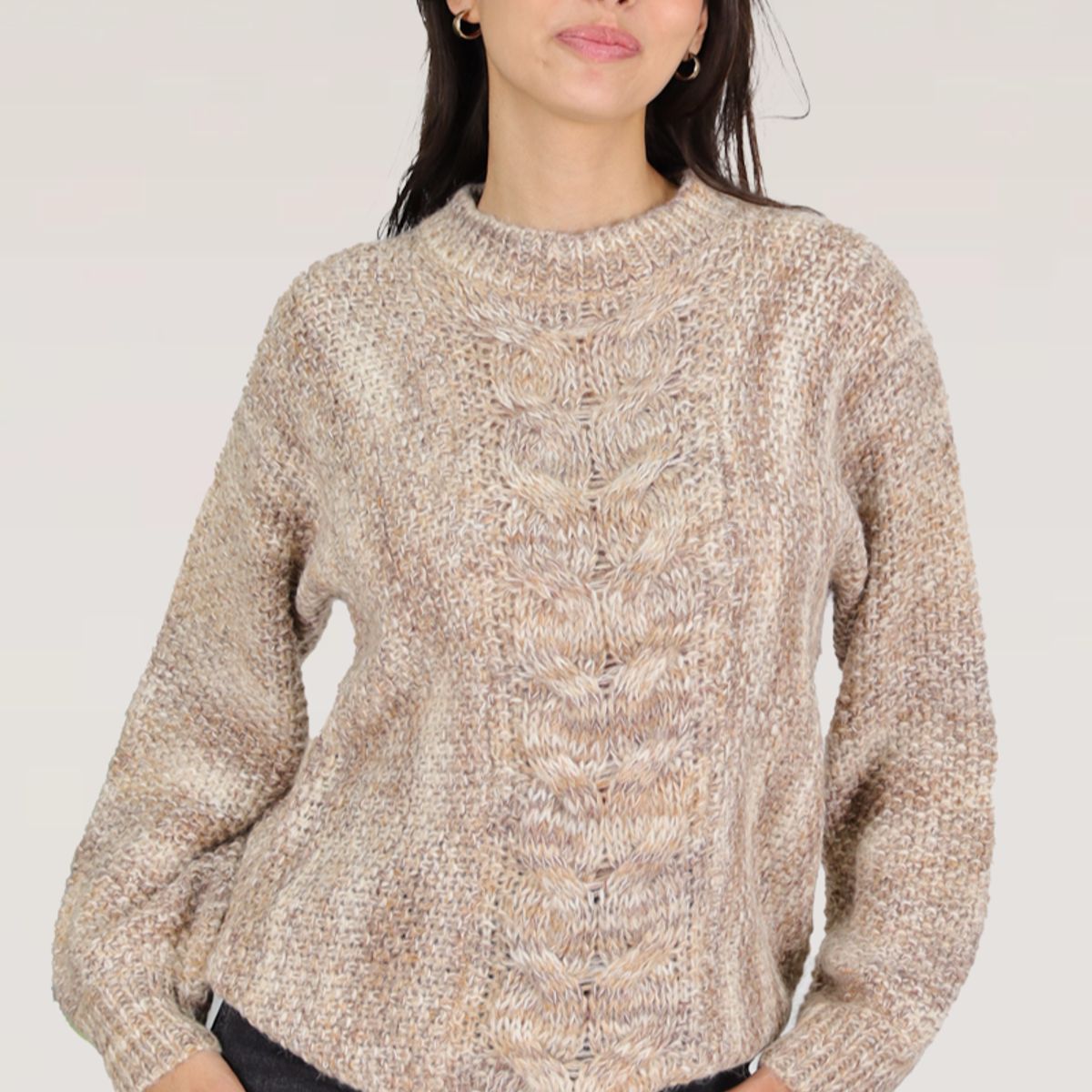 TENTATION - SWEATER OVERSIZE TRENZA POLIAMIDA