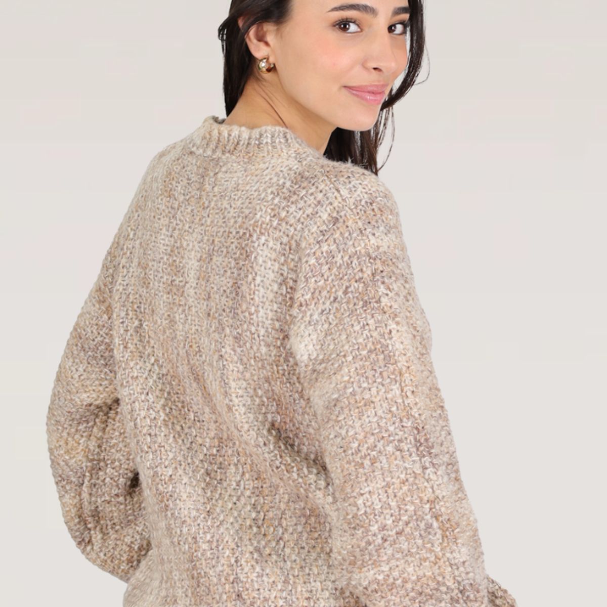 TENTATION - SWEATER OVERSIZE TRENZA POLIAMIDA