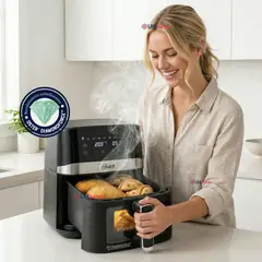 OSTER - Freidora de aire digital Oster® con recubrimiento DiamondForce, 4L de capacidad,CKSTAF40WDDF 1300W