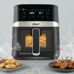 OSTER - Freidora de aire digital Oster® con recubrimiento DiamondForce, 4L de capacidad,CKSTAF40WDDF 1300W