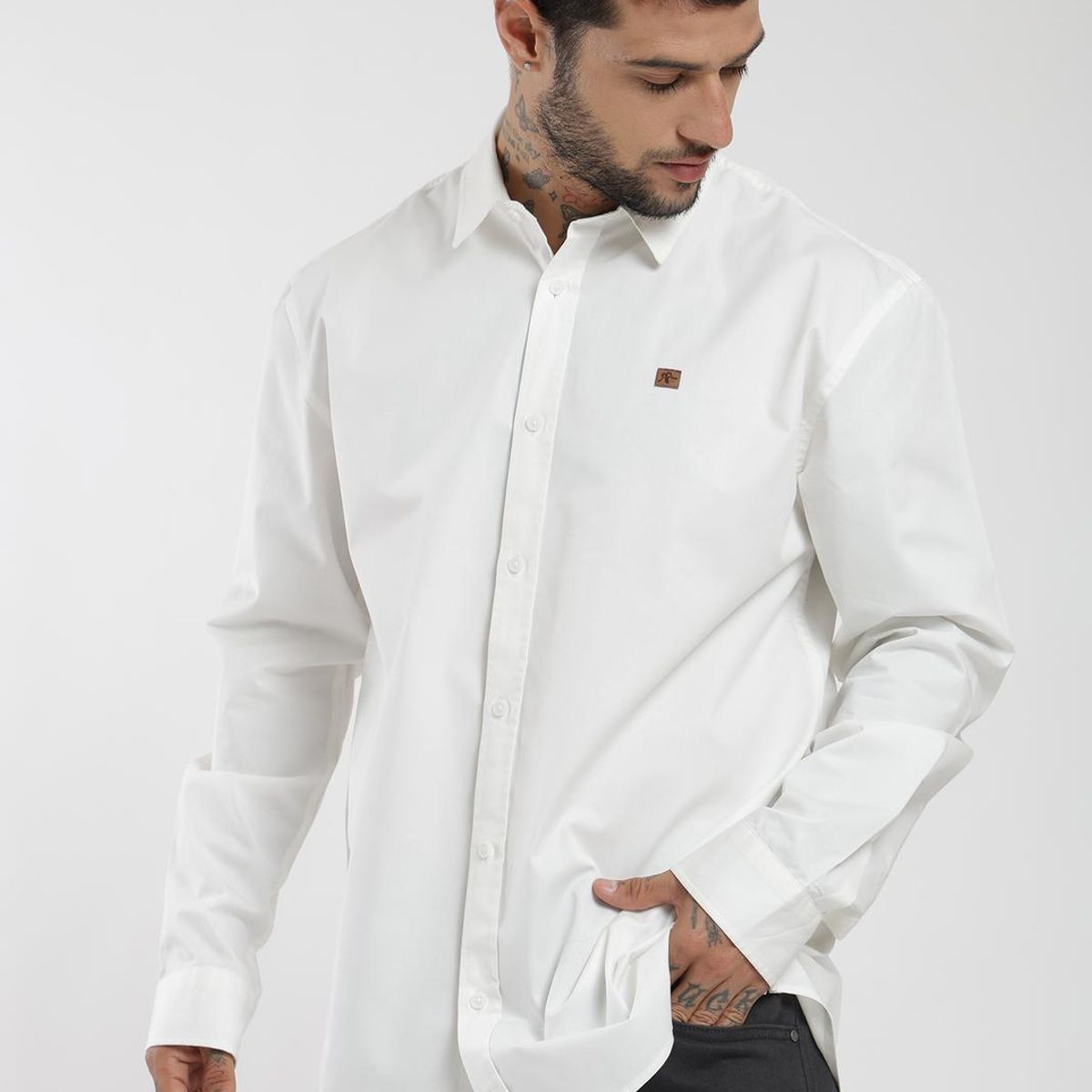 KAYA UNITE - Camisa Manga Larga Algodón Hombre