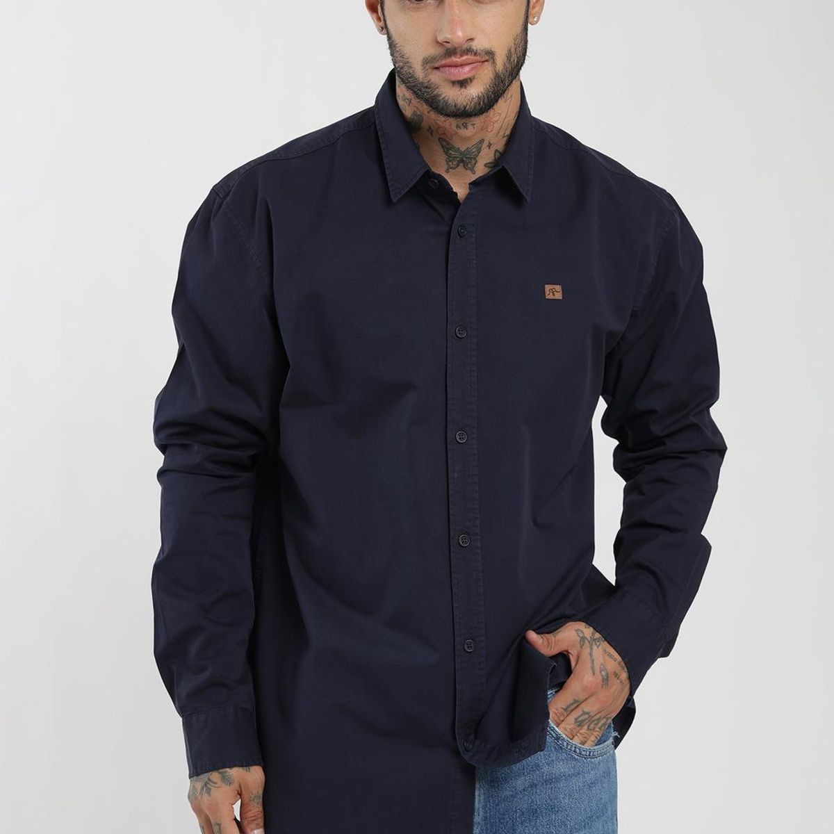 KAYA UNITE - Camisa Manga Larga Algodón Hombre