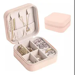 GENERICO - Joyero Portátil Mini Caja Organizadora De Anillos Collares
