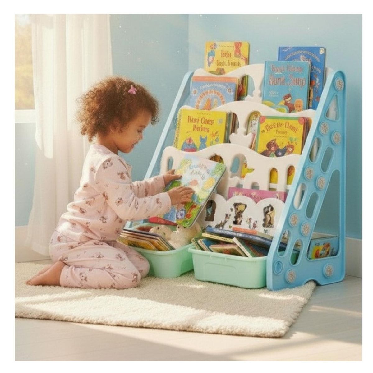 AUCKLAND OUTDOOR - Biblioteca Infantil Estante Organizador Libros Con Cajones