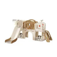 AUCKLAND OUTDOOR - Juego Resbalin Infantil Torre Escalera y Aro Coffee Elf