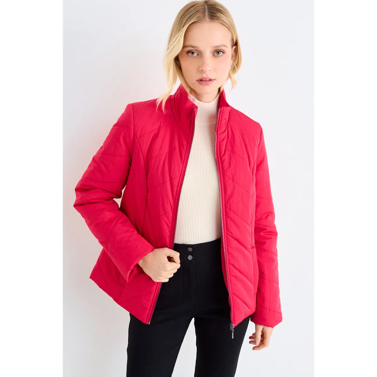 ASH - Parka Lisa Acolchada Mujer Rojo Ash