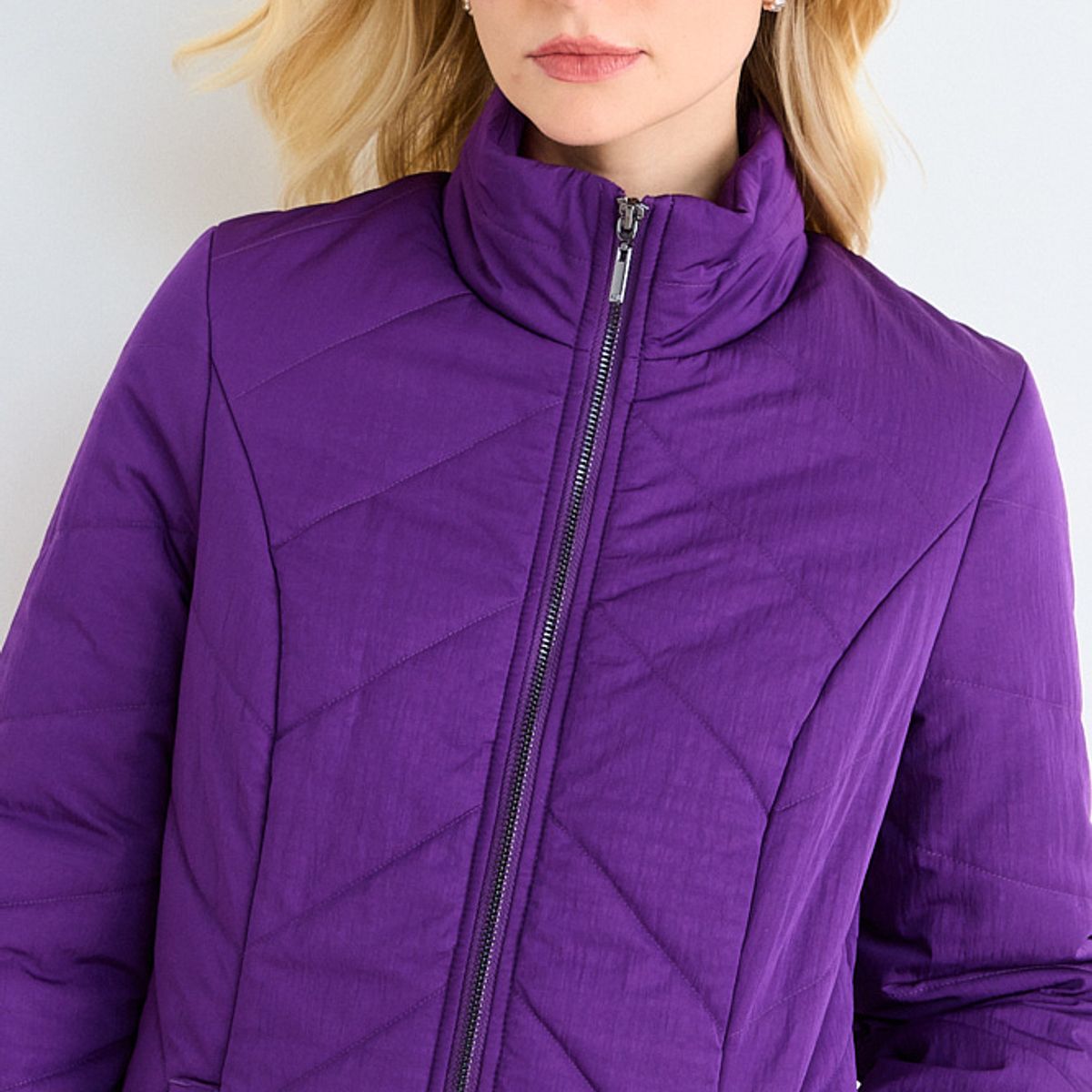 ASH - Parka Lisa Acolchada Mujer Morado Ash