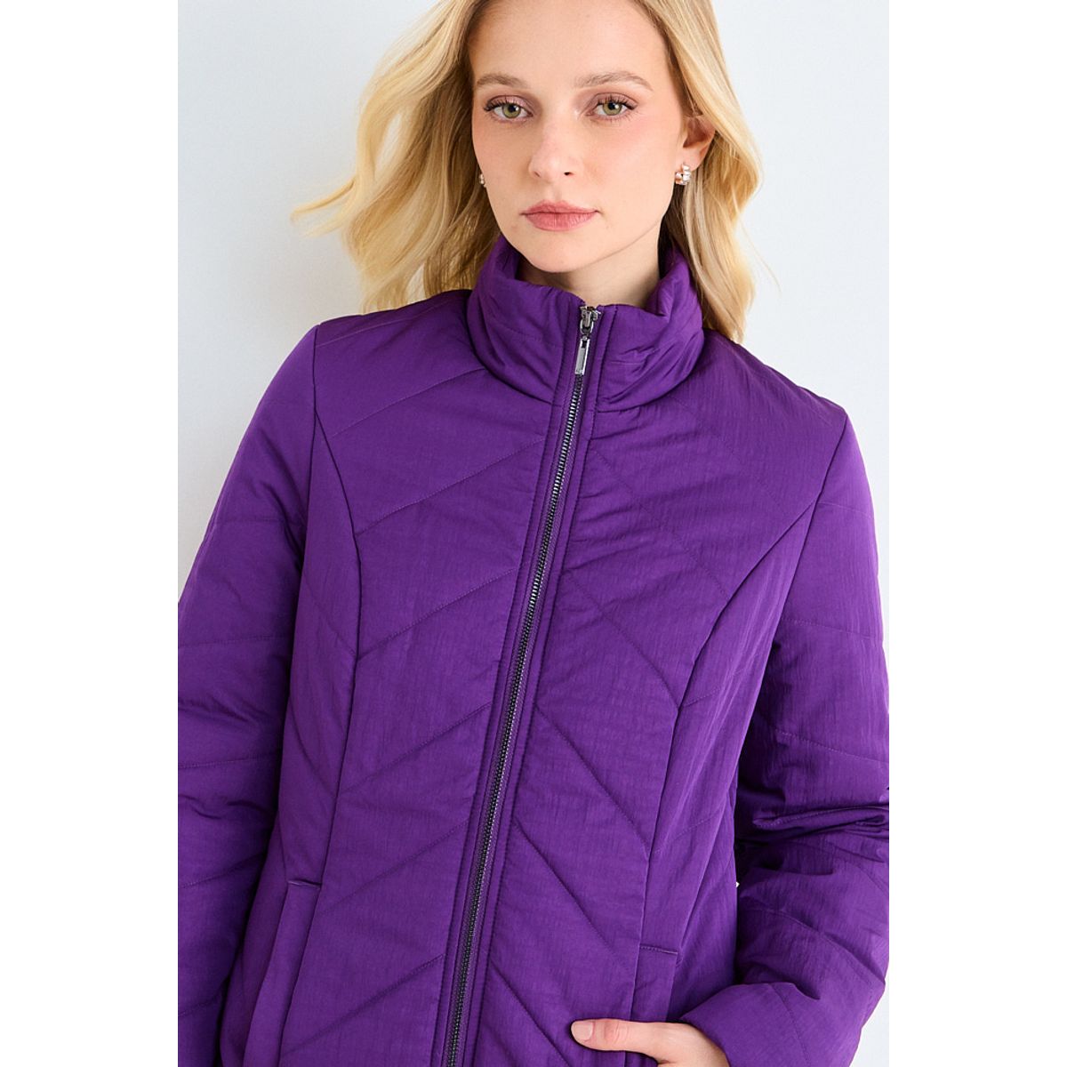 ASH - Parka Lisa Acolchada Mujer Morado Ash