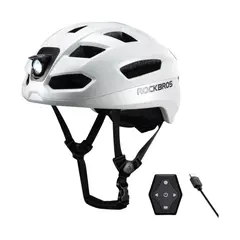 ROCKBROS - Casco Para Ciclismo Con Faro Frontal Luz trasera Remoto ZK-031