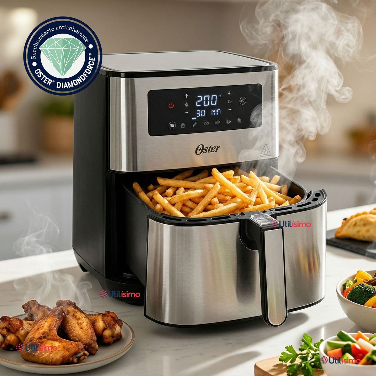 OSTER - Freidora de aire digital Oster® con capacidad de 9L CKSTAF90D 1550W