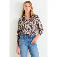 ASH - Blusa Fantasia Mujer Café
