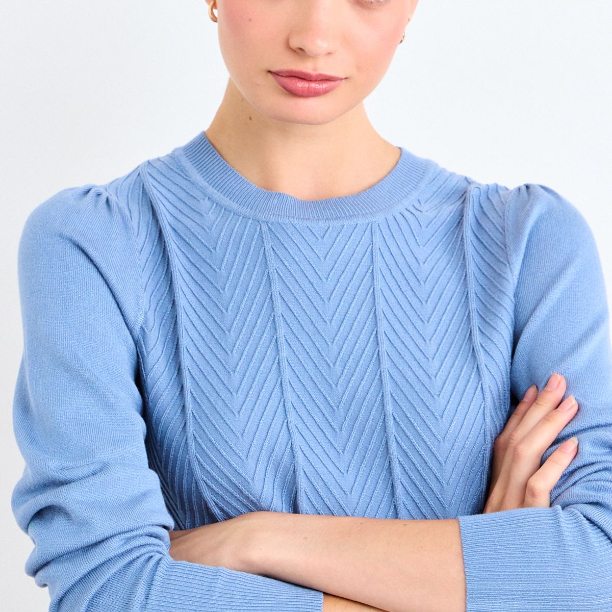 IO - Sweater Liso Mujer Celeste Io