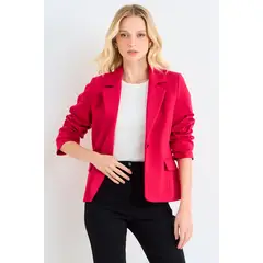 ASH - Blazer Liso Mujer Fucsia