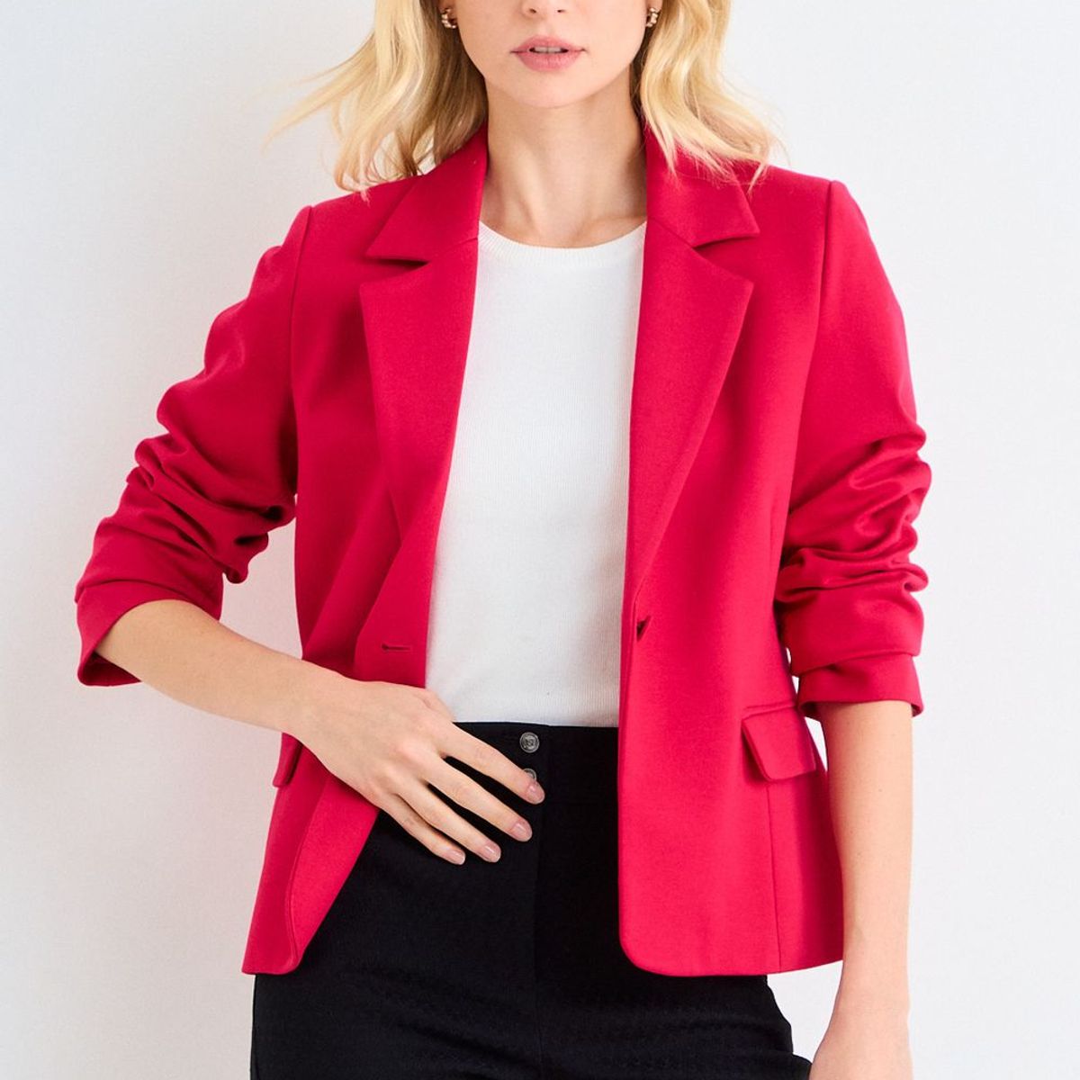 ASH - Blazer Liso Mujer Fucsia Ash
