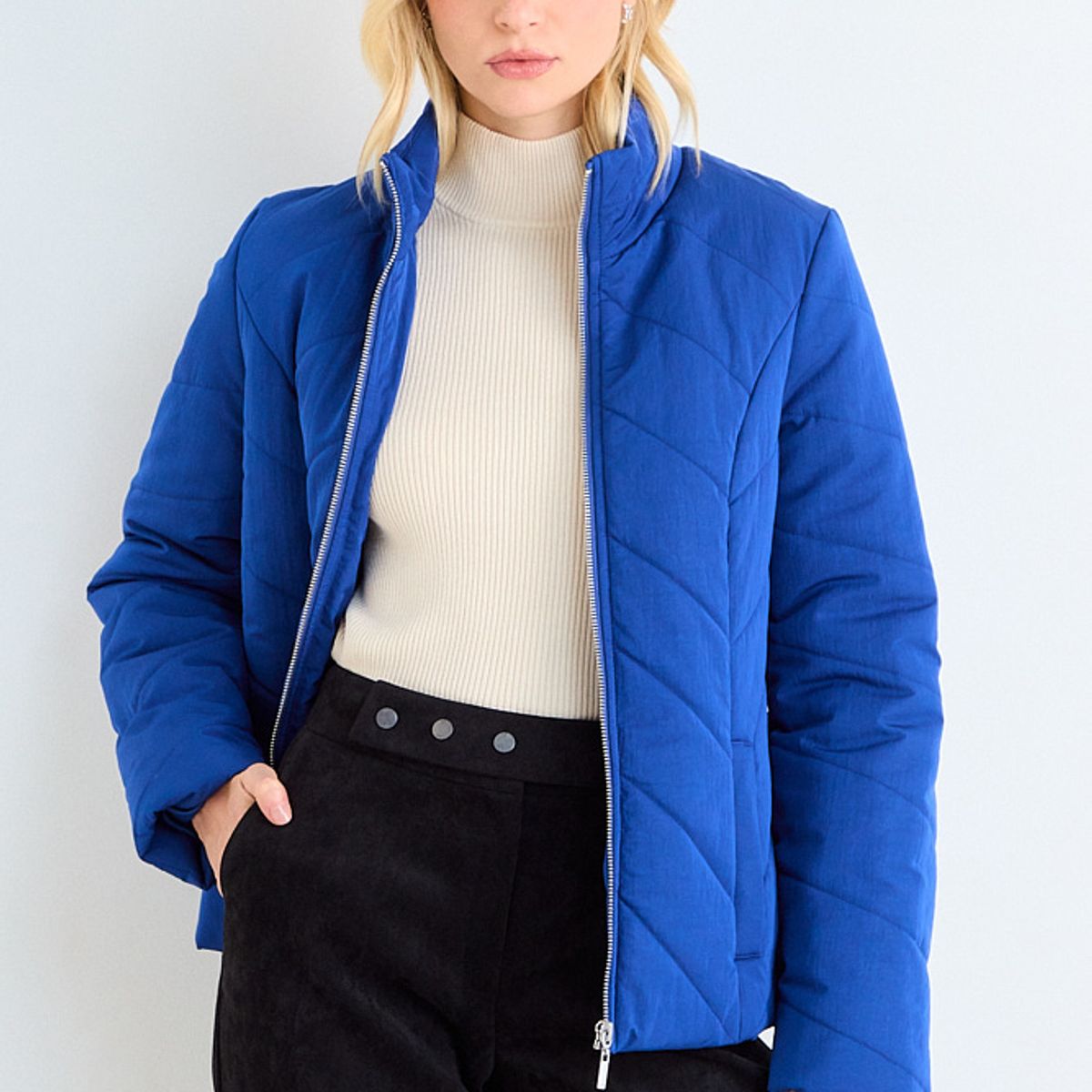 ASH - Parka Lisa Acolchada Mujer Azul Ash