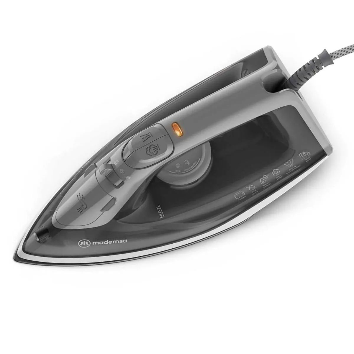 MADEMSA - Plancha vapor con base de cerámica Mademsa