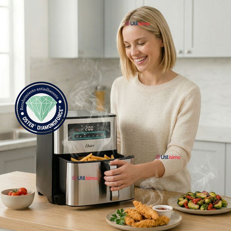 Freidora de aire digital Oster® con capacidad de 9L CKSTAF90D 1550W