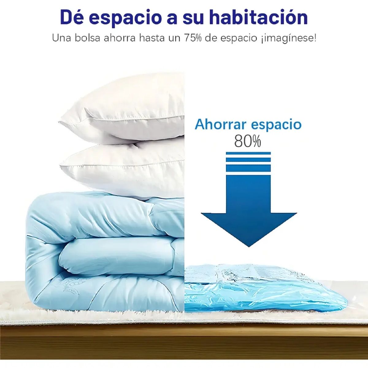 IRM - Bolsas Al Vacio 20 Comprimir Ropa 60x80 Hermetico Closet Orden Organizador Grande FIGOIMPORT