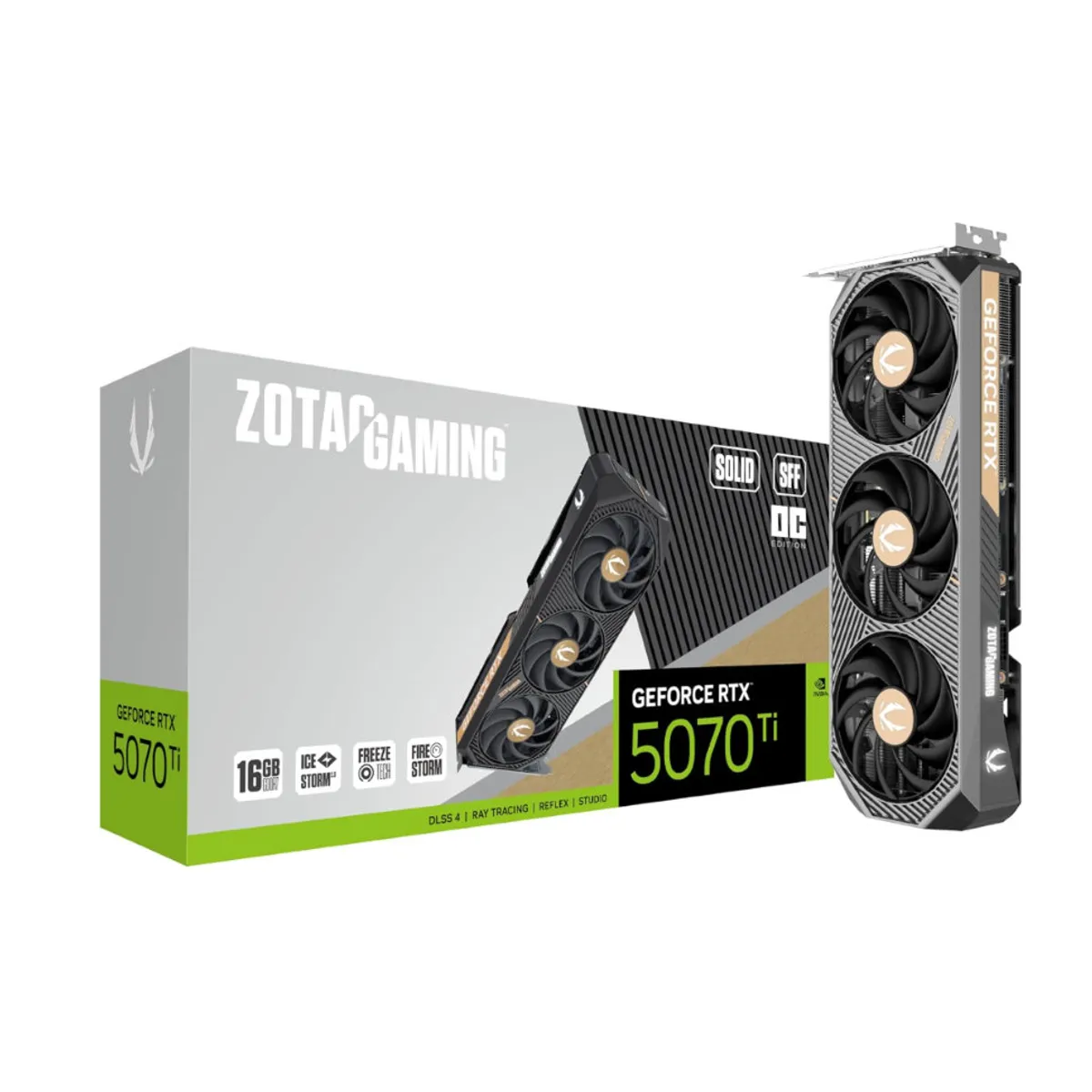 ZOTAC - Tarjeta de Video Zotac Solid SFF Nvidia RTX 5070 Ti Oc 16 GB