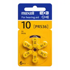 MAXELL - Pack 6 Pilas Para Audífonos 10 Auditivas