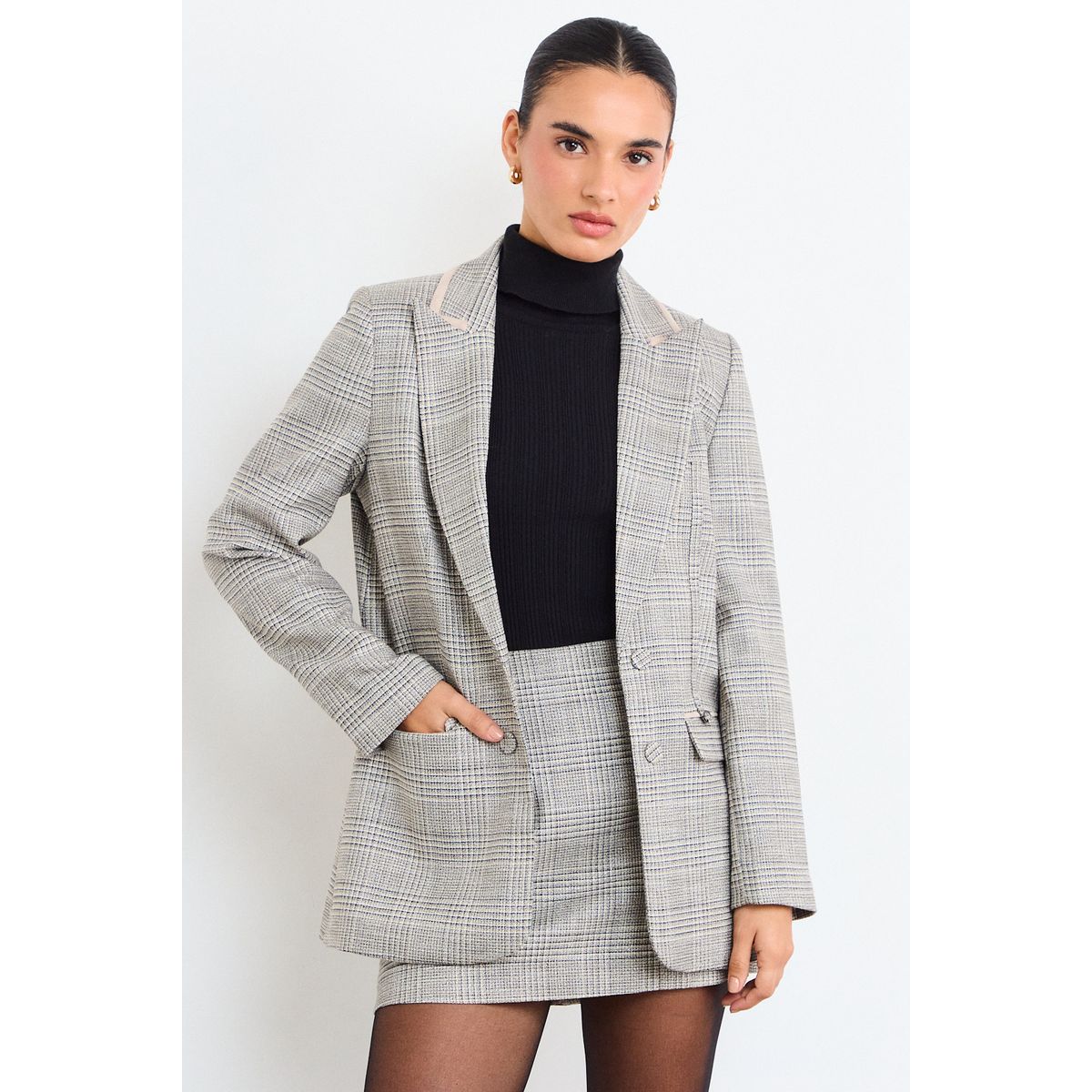 IO - Blazer Fantasia Mujer Gris Io