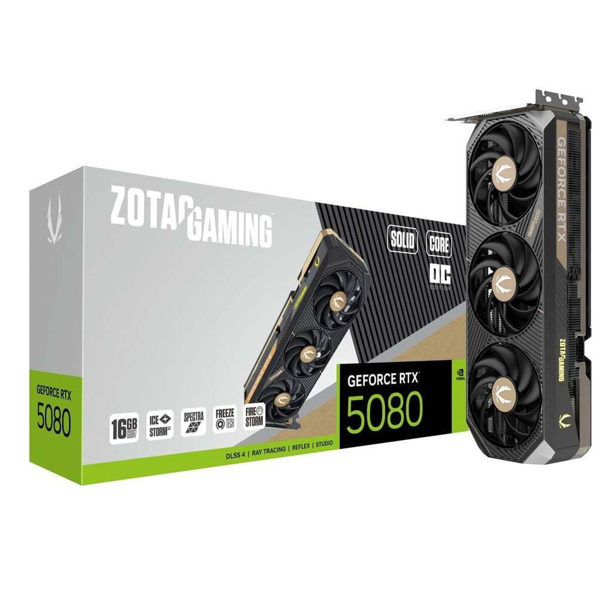 ZOTAC - Tarjeta de Video Zotac Solid Core Nvidia RTX 5080 OC 16 GB