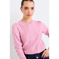IO - Sweater Liso Mujer Rosa
