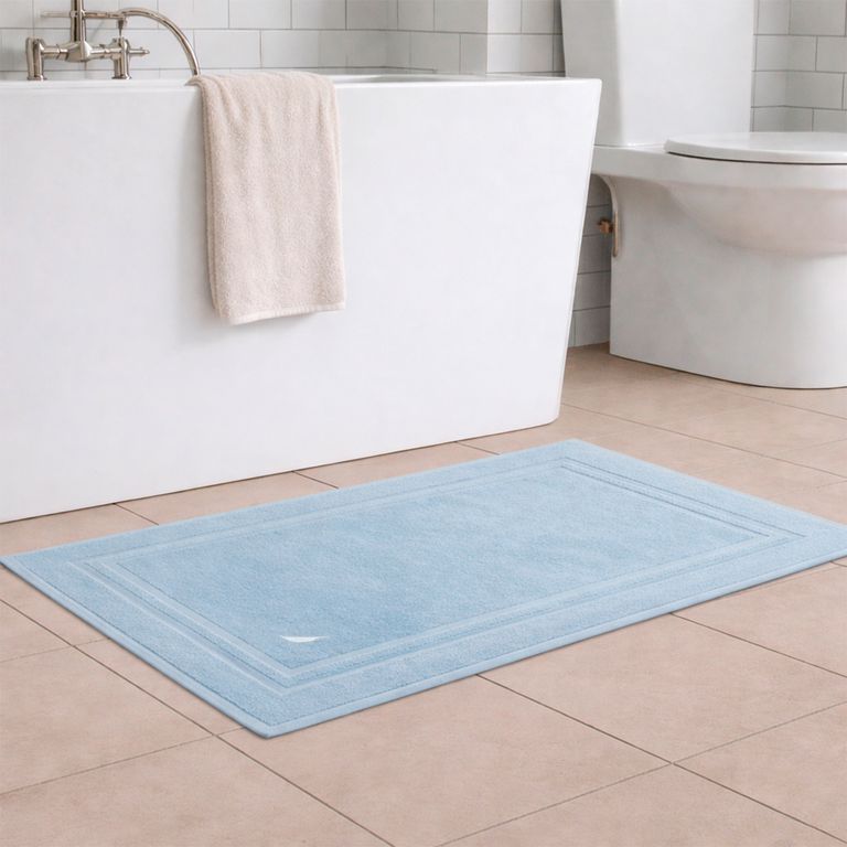 Toalla de piso SAVOY Home algodon premium 50x80 cm celeste