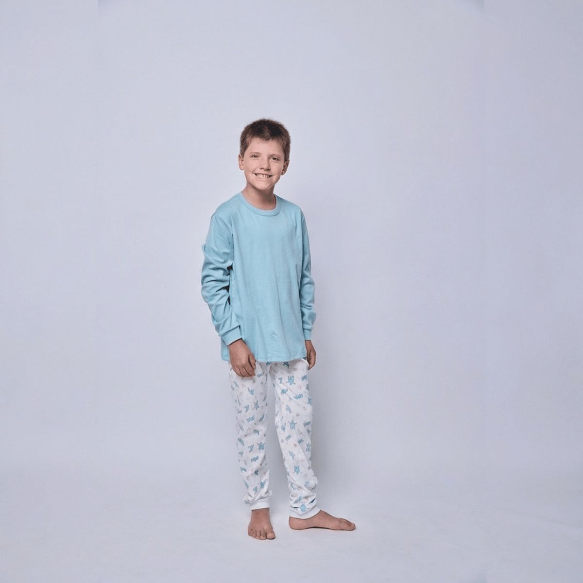 SIMPLY B - Pijama largo tortugas acuarela niño