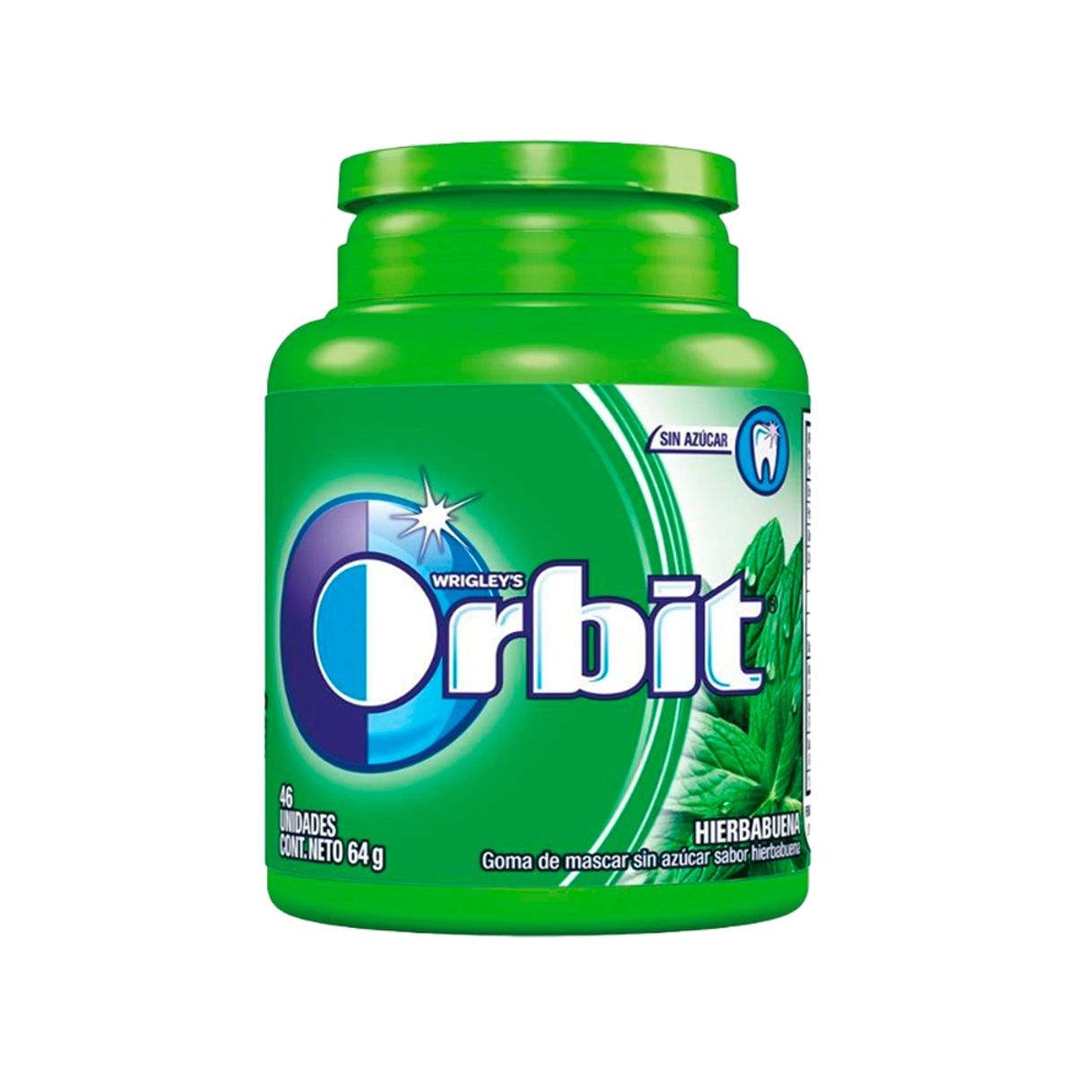 ORBIT - Chicle Orbit Sin Azúcar Professional Hierbabuena 6x64 gr