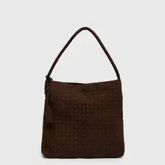 BLACK - Bolso Tote Suede Braids Moka Bubba