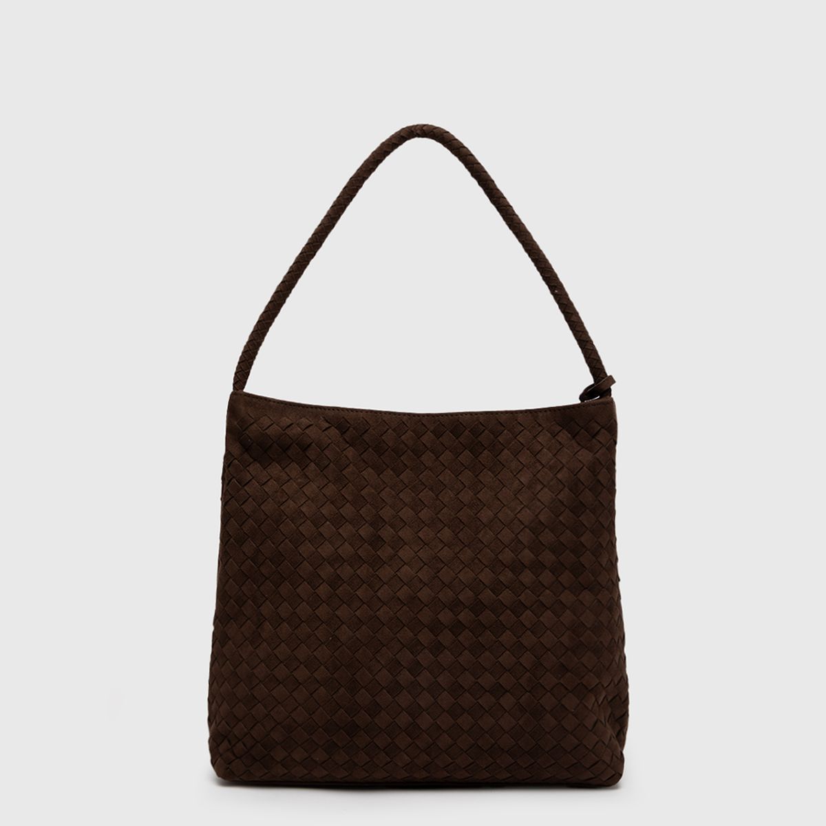 BLACK - Bolso Tote Suede Braids Moka Black Bubba