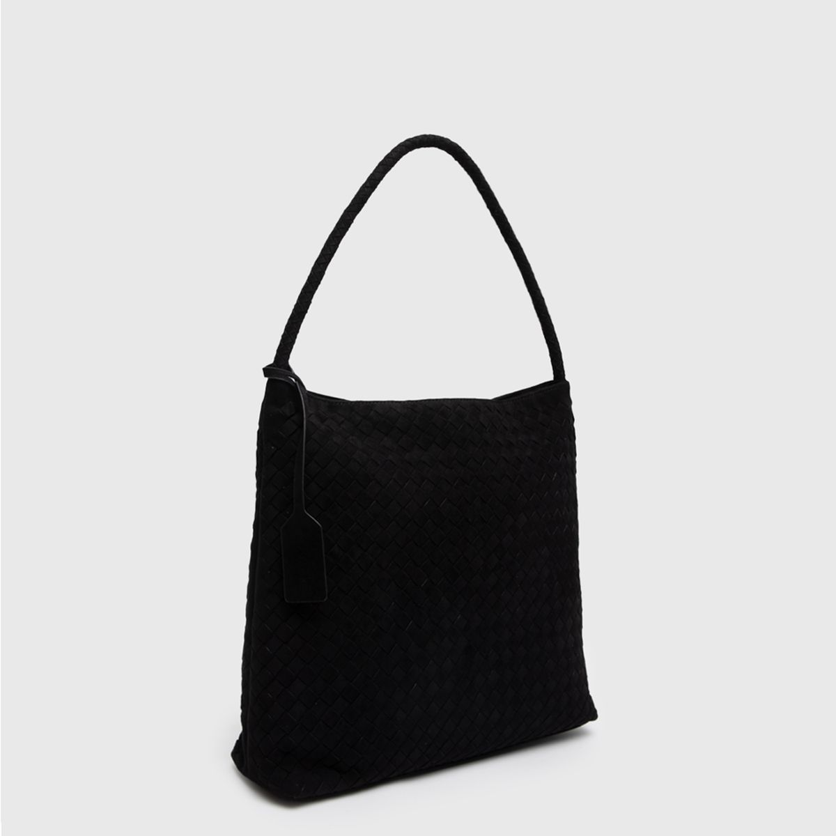 BLACK - Bolso Tote Suede Braids Black Black Bubba