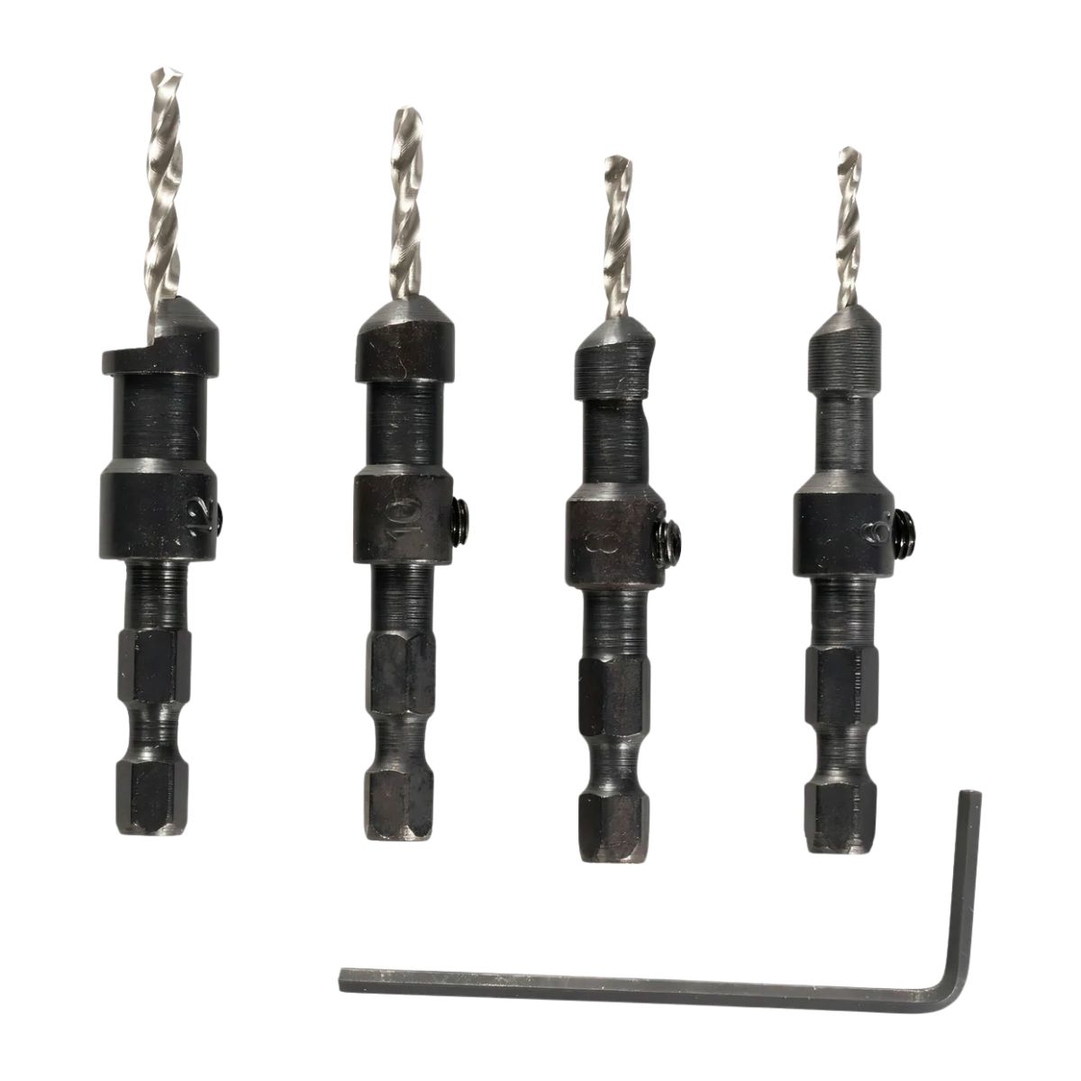 MAKITA - Set Brocas Avellanado 4pzs 6-8-10-12mm Cortas Makita D-73455
