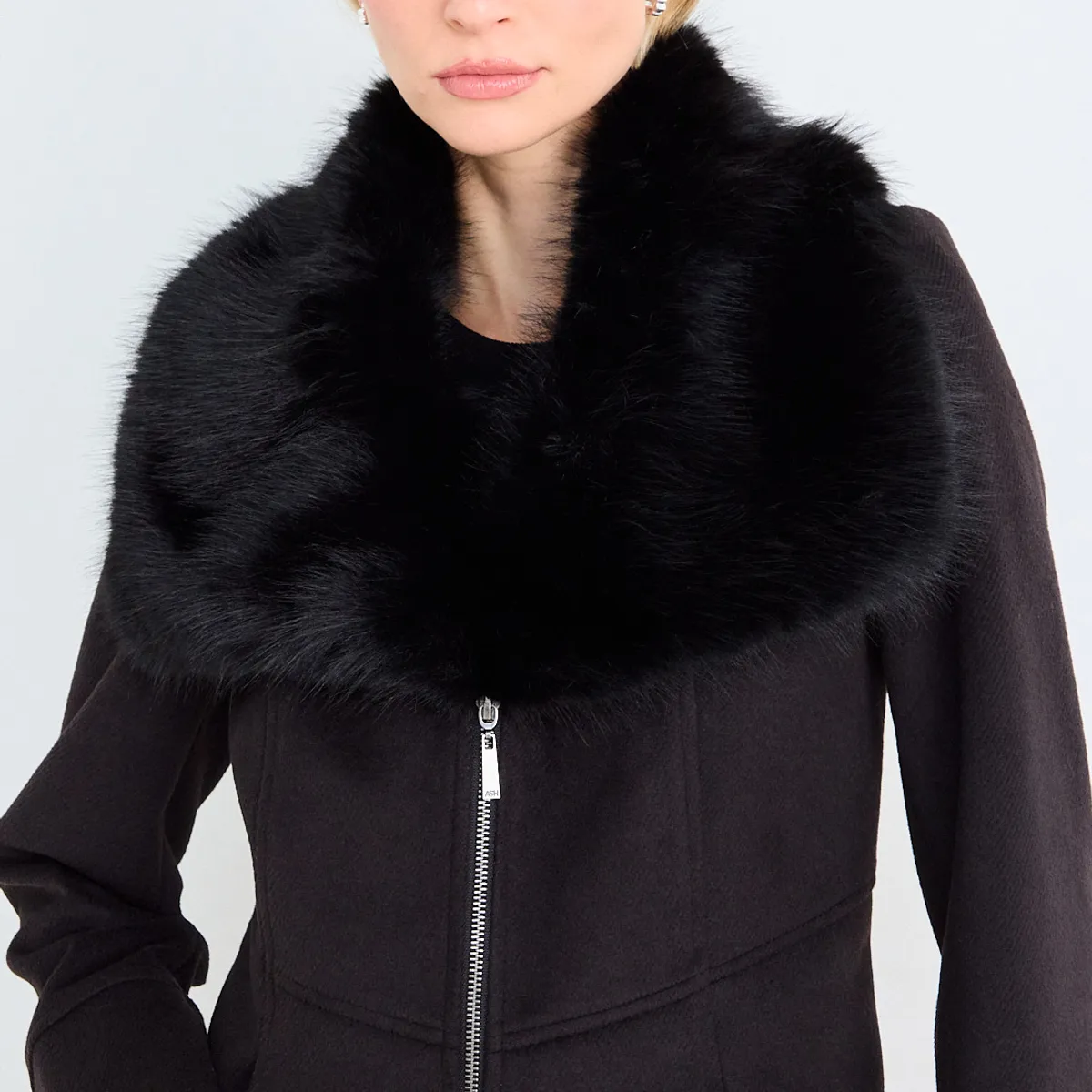 ASH - Chaquetón Liso Mujer Negro Ash