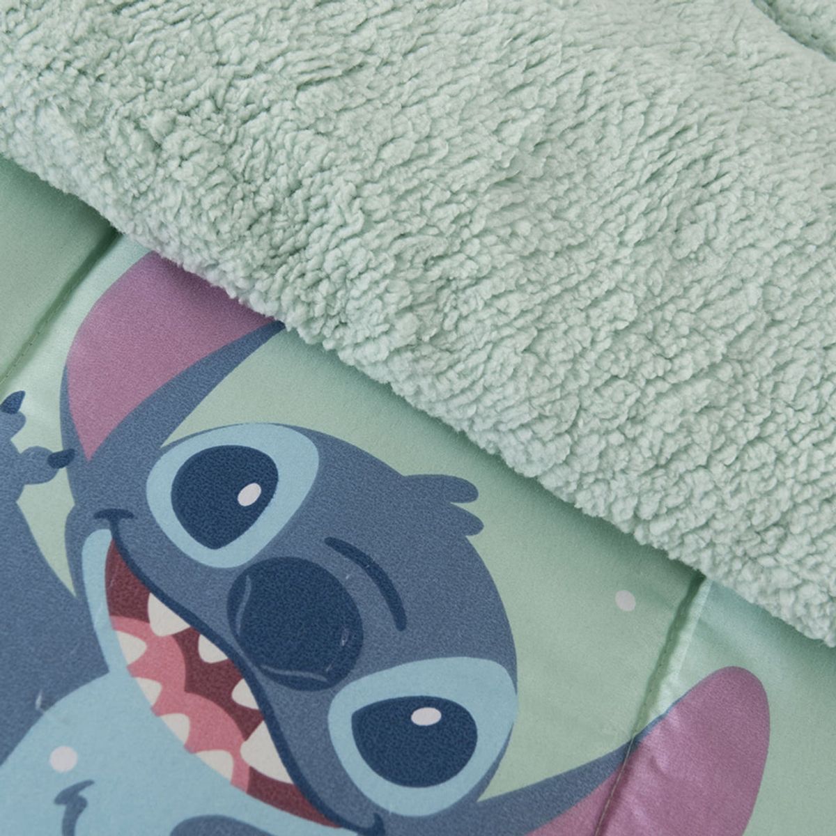 MASHINI - CUBRECAMA PLUMON INFANTIL CON SHERPA DISNEY STITCH 1.5 PLAZAS