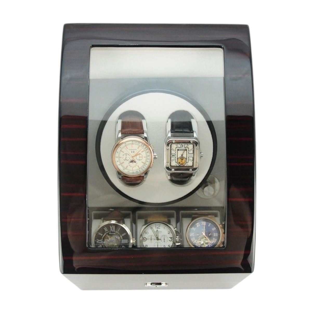 R24 - Watch Winder 2 Relojes Ebony Brillo Alto
