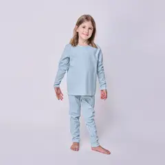 SIMPLY B - Pijama largo Vichy verde niña