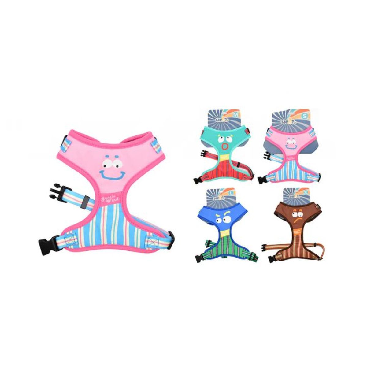 GENERICO - Pechera Para Perros Pequeños y Gatos - Diseño Monstruos - Talla S - Estampados Aleatorios