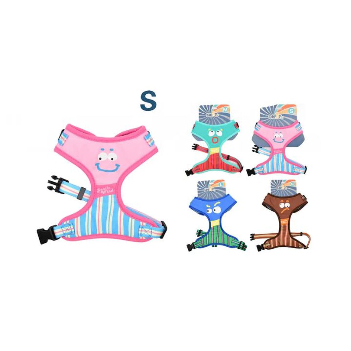 GENERICO - Pechera Para Perros Pequeños y Gatos - Diseño Monstruos - Talla S - Estampados Aleatorios