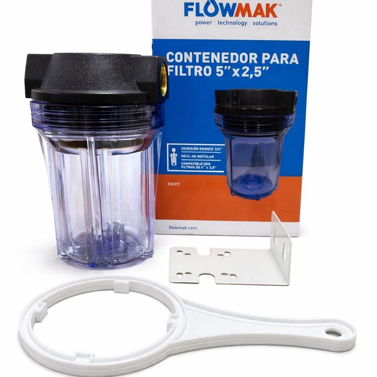 FLOWMAK - Contenedor de Filtro 5” x 2,5” para Agua