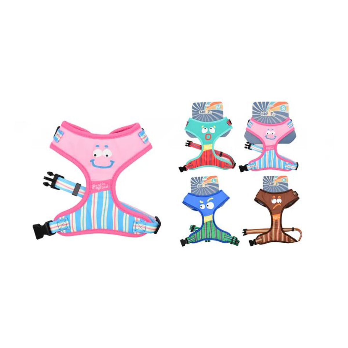 GENERICO - Pechera Reforzada Para Perros Medianos - Diseño Monstruos - Talla M - Estampados Surtidos