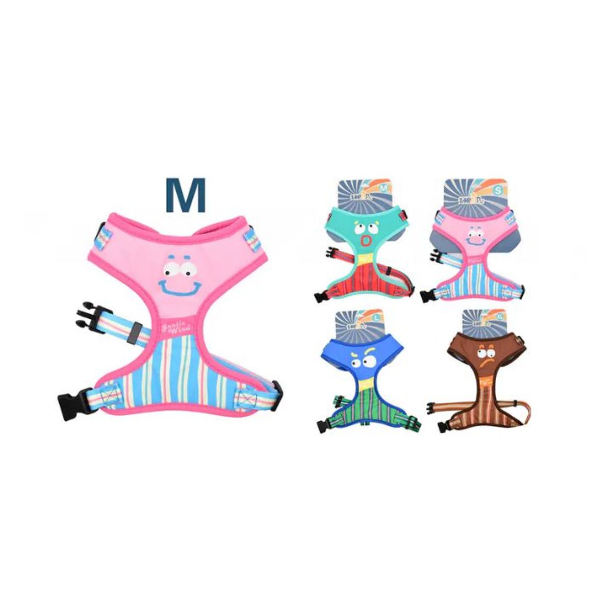 GENERICO - Pechera Reforzada Para Perros Medianos - Diseño Monstruos - Talla M - Estampados Surtidos