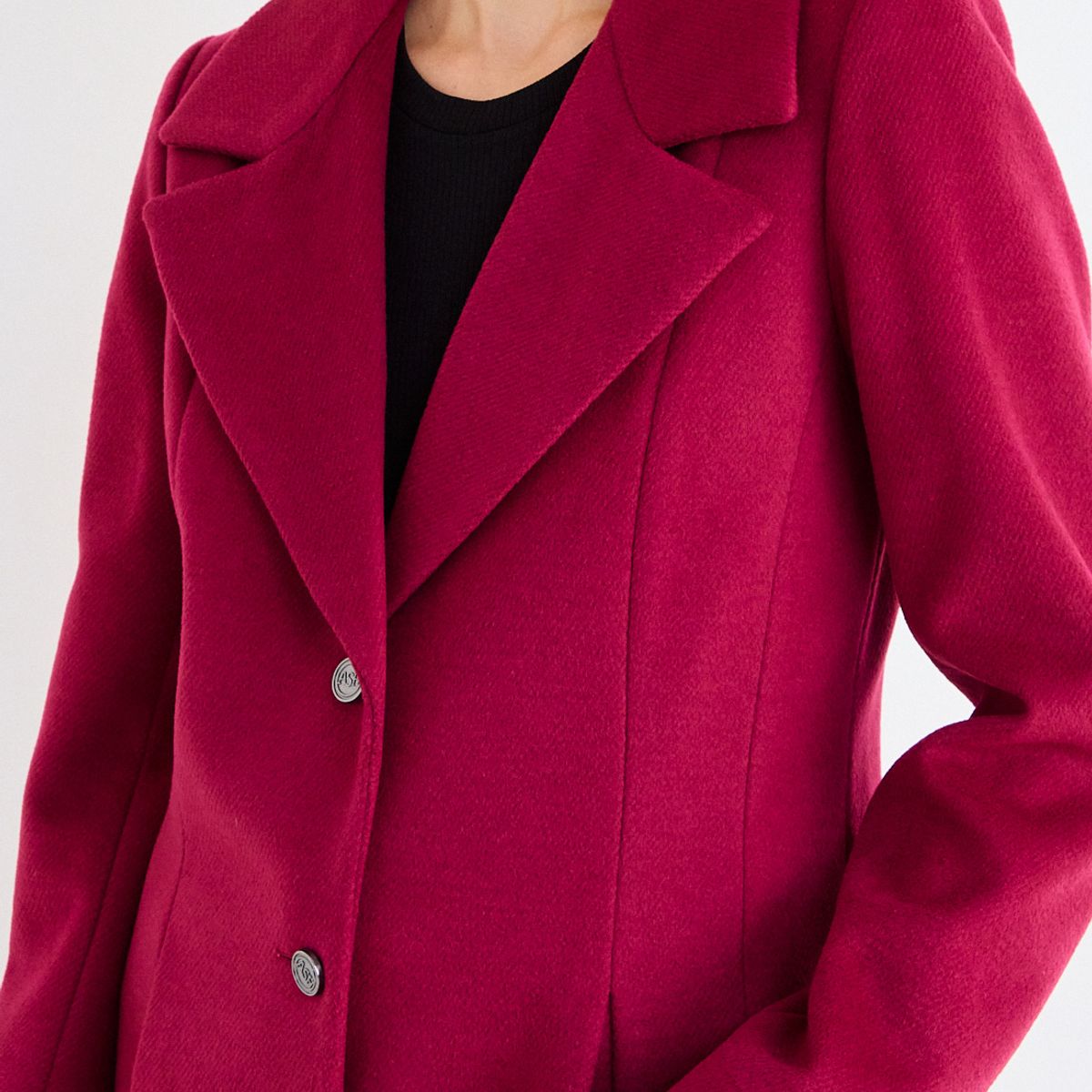 ASH - Chaquetón Liso Mujer Burdeos Ash
