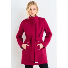 ASH - Chaquetón Liso Mujer Burdeos