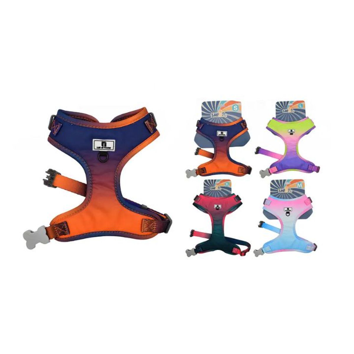 GENERICO - Arnés De Paseo Extra Fuerte Para Perros Gigantes - Talla XL - Ajustable - Nylon Colores Surtidos
