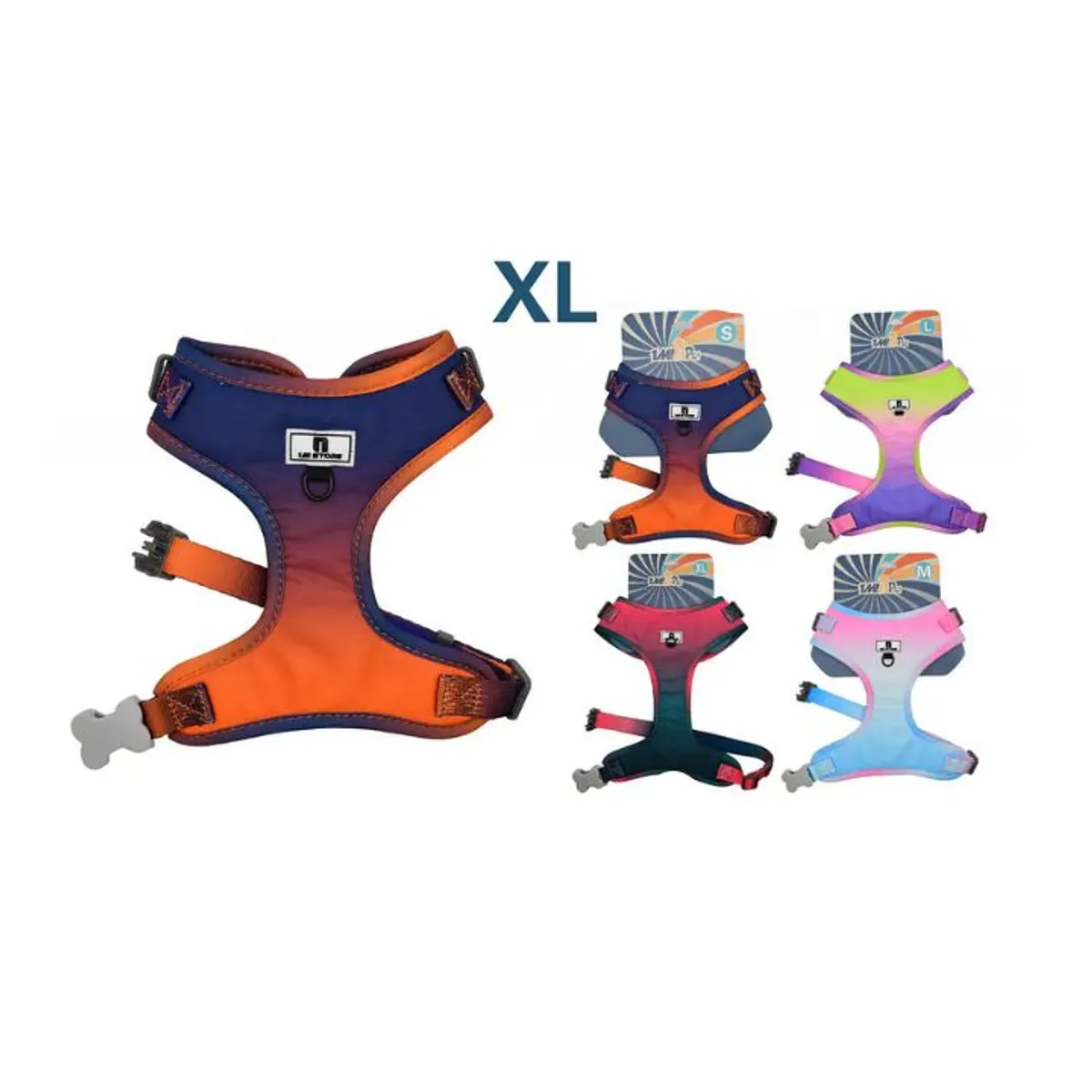 GENERICO - Arnés De Paseo Extra Fuerte Para Perros Gigantes - Talla XL - Ajustable - Nylon Colores Surtidos