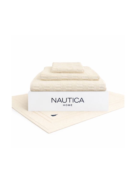 Set 4 Toallas SAVOY Cara+mano+cuerpo+piso 100% algodon alta calidad crema