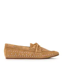 AMPHORA - Mocasin sara cuero beige